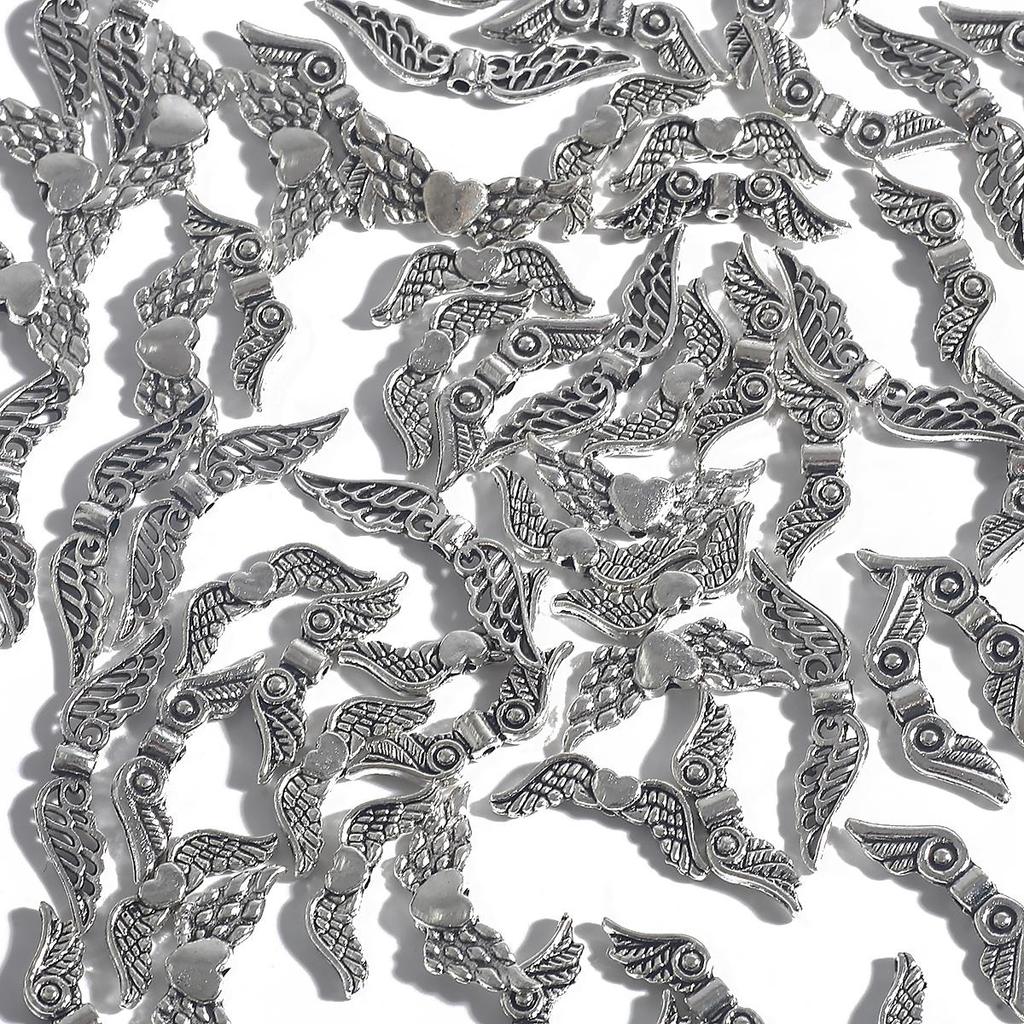 20 шт., подвески в виде крыльев из сплава разных размеров, античное серебро, цветные подвески для ювелирных изделий ручной работы «сделай сам», 20 шт.