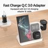 Беспроводная зарядная док-станция 6 в 1 для iPhone Samsung S23 S22 Ultra Note Fold Galaxy Watch 5 4 Active Buds с быстрой зарядкой
