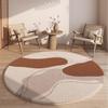 Modern Style Living Room Decoration Round Carpet Thickend Plush Rugs for Bedroom Home Fluffy Soft Floor Mat Washable Bedside Rug