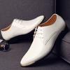 Mens Patent Leather Shoes Men Dress Shoes Lace Up Pointed Toe Wedding Business Party 5 Colors Big Size Rtg5 Mens Dress Shoes
