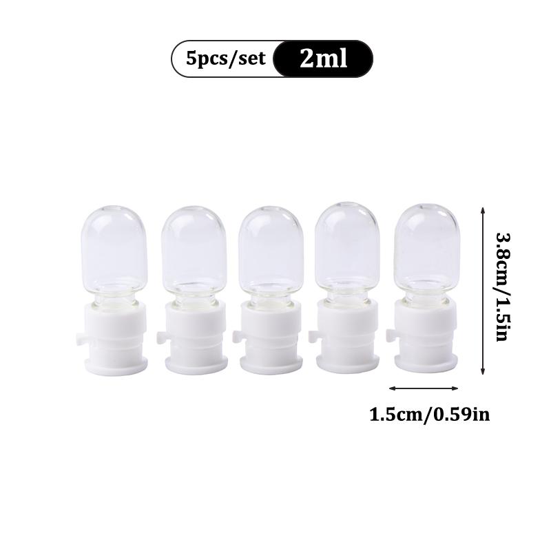 5 шт. 2/3/5/10 мл мини-бутылка многоразового использования прозрачная с крышкой пустая пробирка для образца порошок твердый флакон для хранения эфирного масла