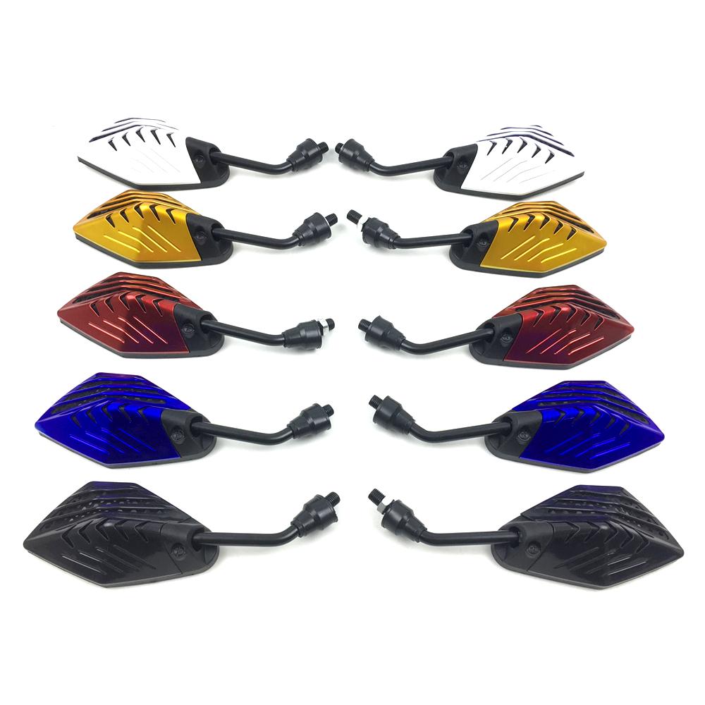1 пара универсальных зеркал заднего вида для мотоцикла 10 мм, зеркало заднего вида на руль мотоцикла для скутера Honda Suzuki Yamaha