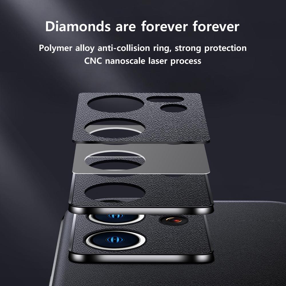 Чехол для телефона из натуральной кожи для Xiaomi Mi 13T 13TPro 14 Pro 13 13Ultra Luxury Plating Full Lens Protection Back Cover