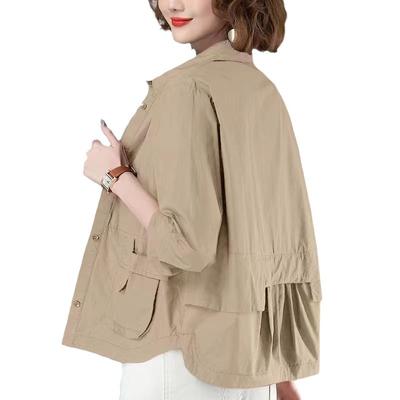 Тонкое короткое пальто женское весенне-летнее женское модное повседневное кардиган рубашка ветровка женская куртка верхняя одежда