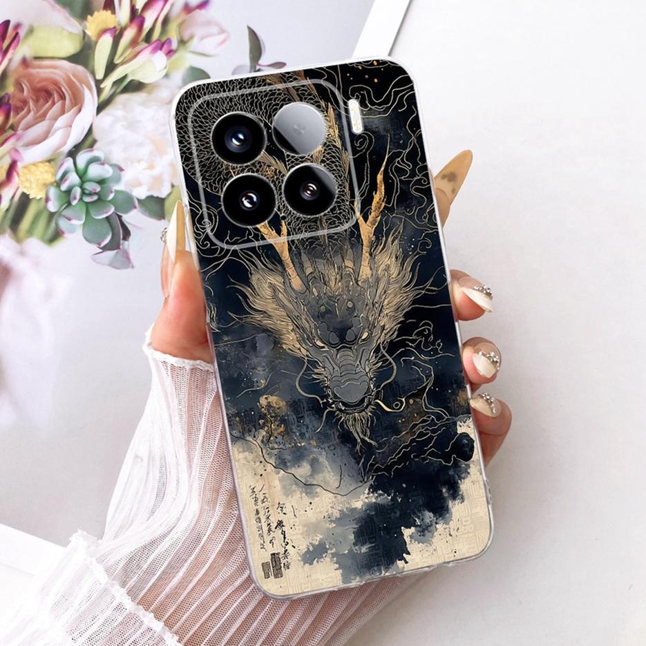 Для Xiaomi Mi 15 Pro 5G Чехол Роскошный Чехол с Рисунком Бабочки Мягкий Силиконовый Чехол для Телефона Для Xiaomi 15 Pro Mi15 Pro 5G Fundas Бампер