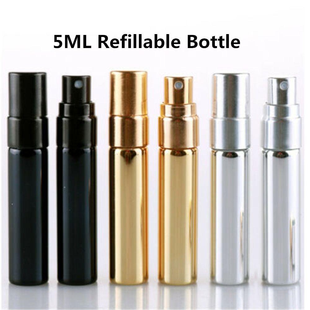 Travel 5ML Spray Alcohol Perfume Atomizer Glass Bottle Scent Pump Refillable Bottles