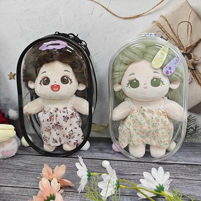 Прозрачная 20 см Коробка для демонстрации хлопковой куклы ПВХ Многофункциональная 20 см Сумка для переноски куклы Дисплей для куклы Утолщенная