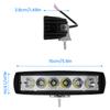 12V Car LED Light Bar 18W 6000K Super Bright Car LED Work Light IP67 Waterproof Flood Spot Light White Off Road Head Lights 2025