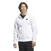 Adidas Future Icons Badge of Sport Size White Full-Zip Hoodie, Men's, M,