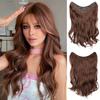 Синтетический Пушистый Густой Накладной Полупарик на Голову V-образной Формы с Заколками Длинные Крупные Волнистые Пряди для Женщин на Каждый День, для Косплея, для Вечеринок