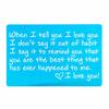 Engraved I Love You Wallet Card - Wallet Insert -Groom Gift Husband Gift Anniversary Gift