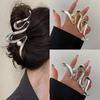Geometric Metal Hair Claw Clips For Women Girls Headwear Fashion Pearl Shark Hair Crab Hair Accessories
