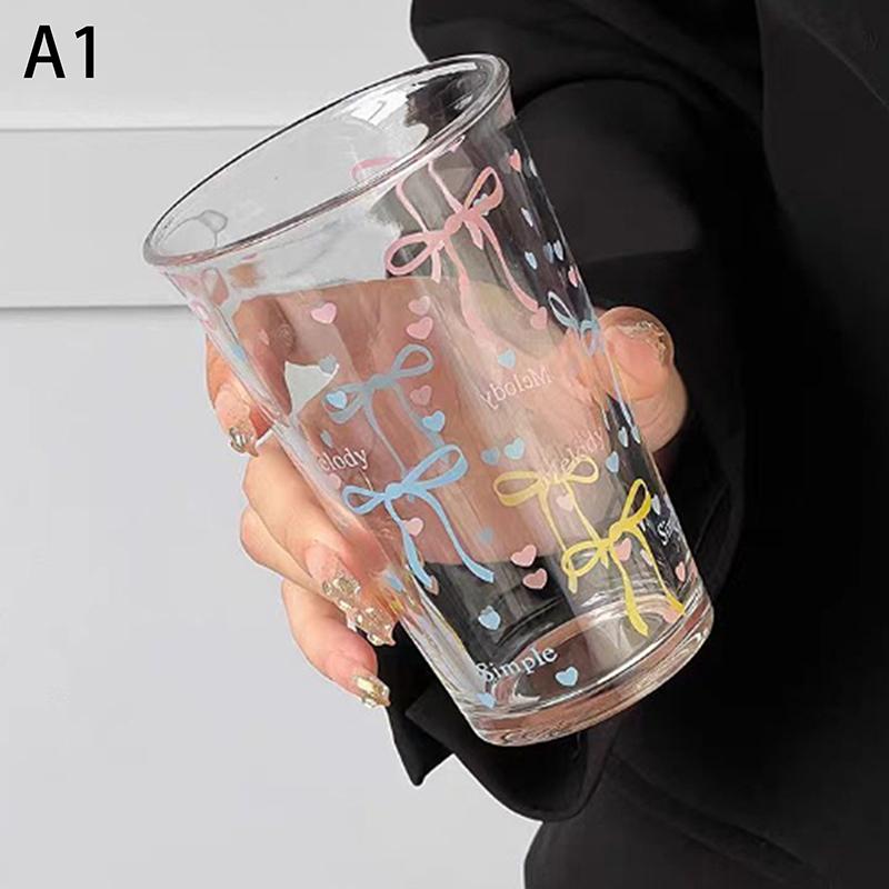 M-350 мл Стакан для кофе для девушек Милая розовая лента Высокая красота Стакан для воды Стакан для завтрака Молоко Портативный Подарок на день рождения Кружка для кофе