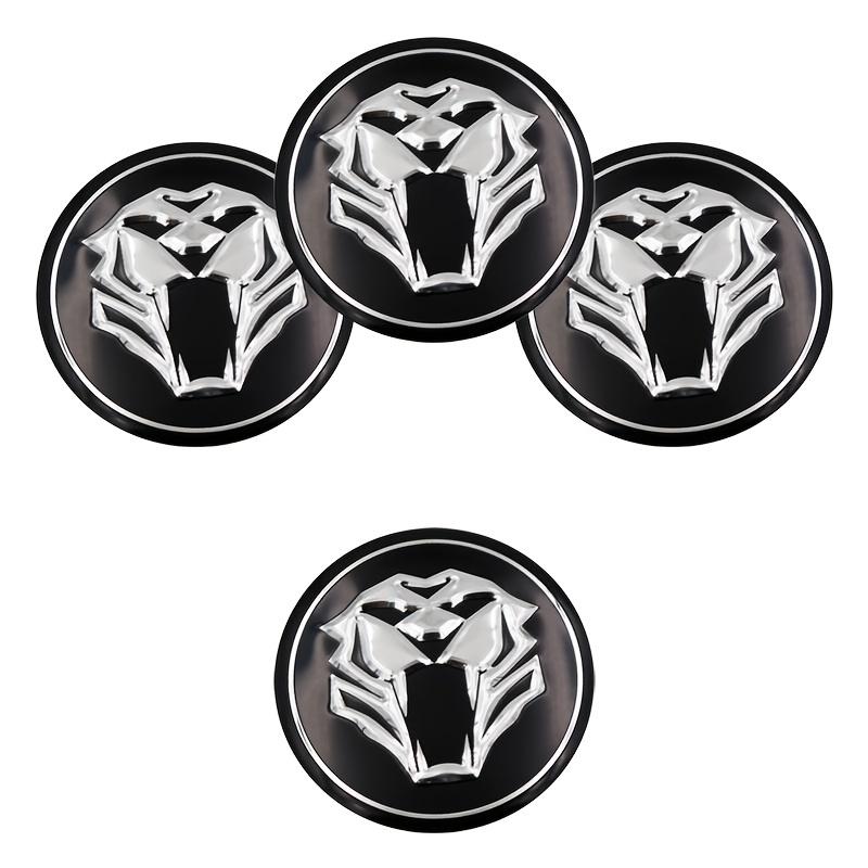 4pcs/set Upgrade Your Ride with 3D Tiger Panther Lion Head Car Wheel Center Hub Cap Emblem Stickers Cover - 2.2 Inch