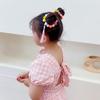 1 Pair of  Hair Band  Cloth  Tassel   Colorful Ball  Plush  Retro Style  Hair Band