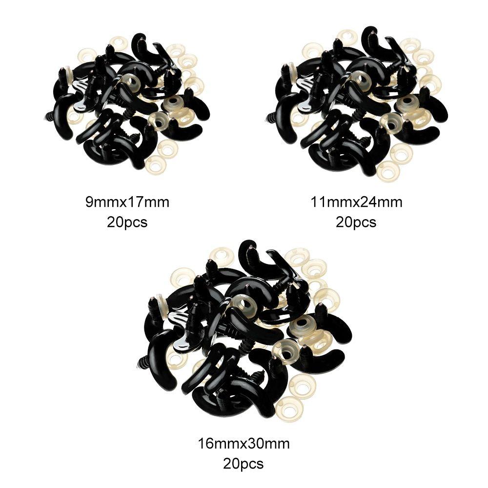 Plastic Stuffed Toys Parts Dolls DIY Tools Eyes Crafts Thread Eyes Nose Puppet Crystal Eye