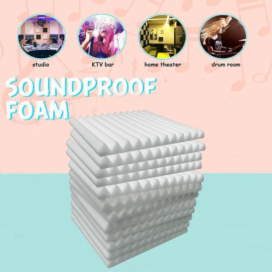 12 Pcs Soundproof Foam Panels 1 X 12 X 12 Inches High-Density Studio Acoustic Wall Panels for Walls Sound Absorbing Panels Sound Insulation