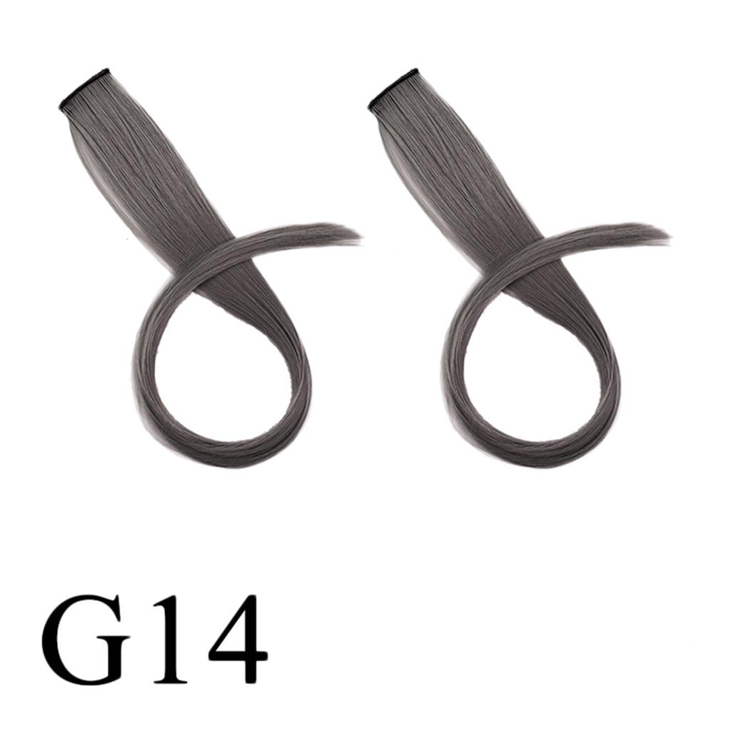 2 шт. цветные накладные волосы на клипсе 20 дюймов, прямые разноцветные волосы, аксессуары для наращивания волос для девочек, женщин, подарок, вечеринка, парик, шт.