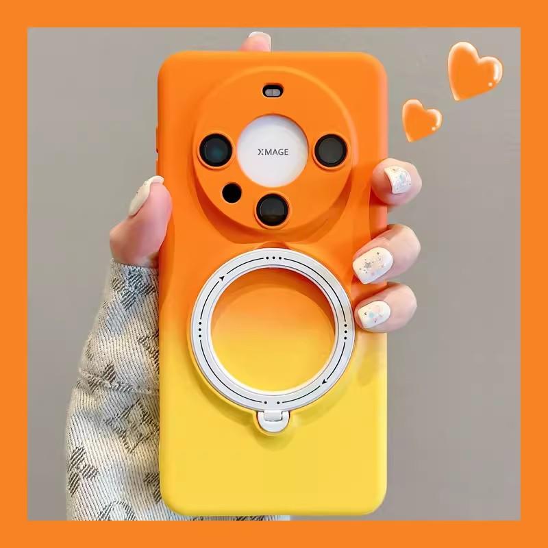 Чехол для мобильного телефона Huawei Pura70 Ultra Градиентный чехол-подставка Магнитная адсорбция Mate60Pro Жидкий силикон Противоударный защитный чехол