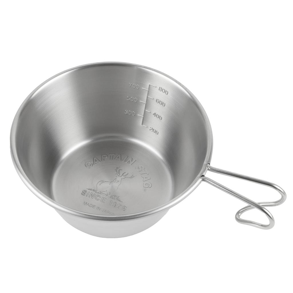 Captain Stag Sierra Cup Stainless Steel Big Sierra Cup Spiral Finish Stainless Steel Made In Japan Made In Silver 1.0L Tsubame-Sanjo UY-7018 (Spiral