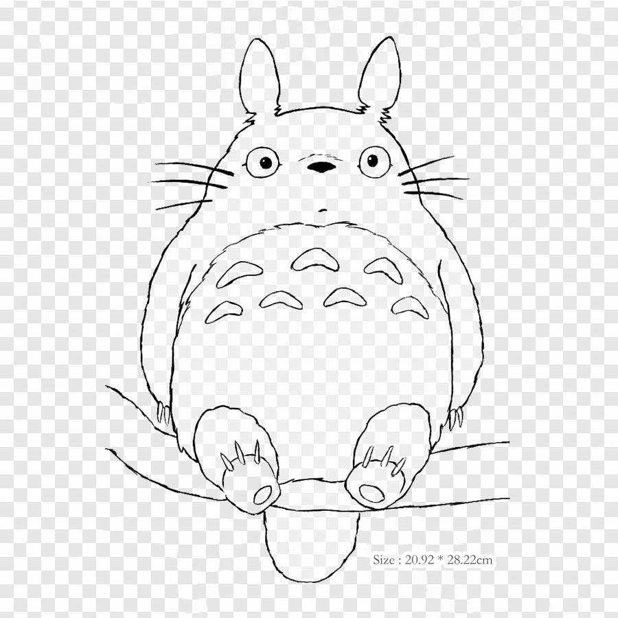 Totoro Coloring Page Catbus Coloring Book Iron On Patches For Clothing Applique Stickers On Clothes Heat-Sensitive Custom Patch