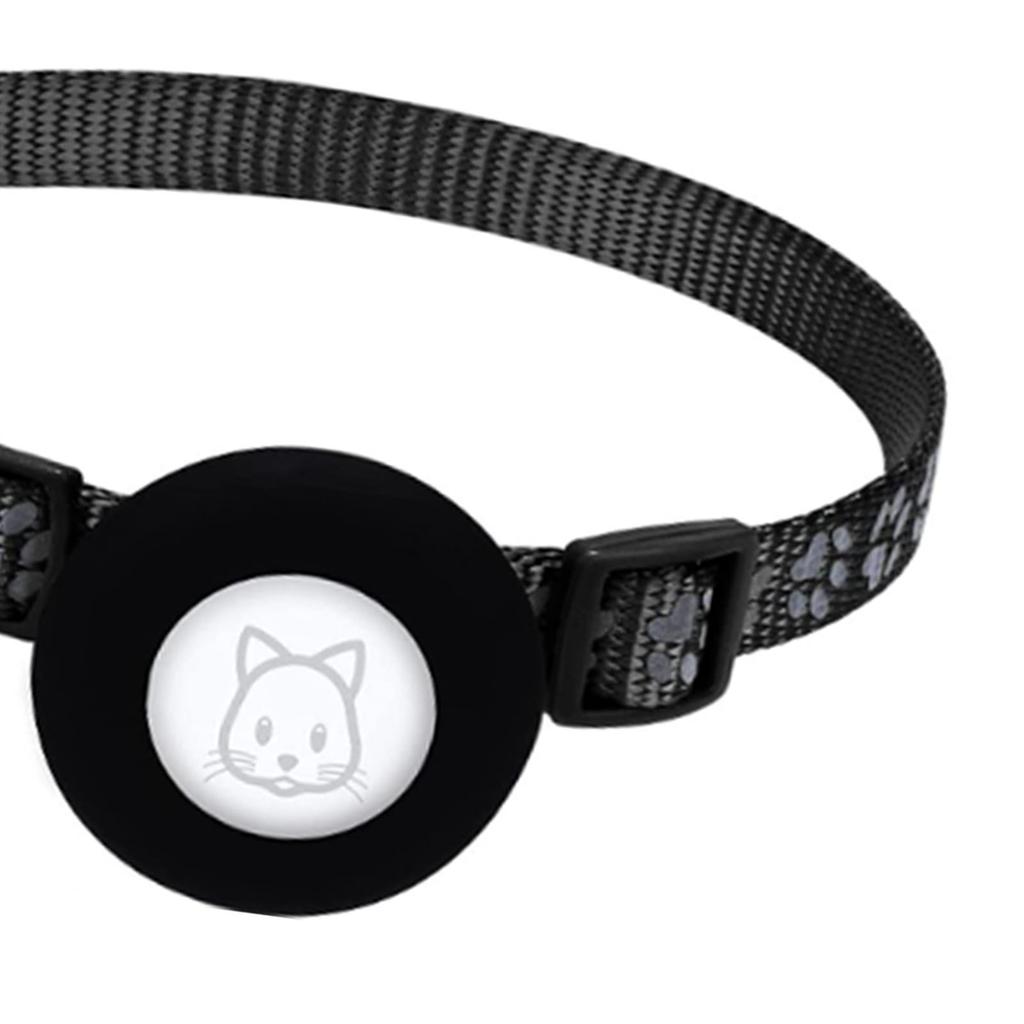 Ошейник для кошки с локатором, предотвращающий потерю, светоотражающий ошейник для кошки с GPS, с безопасной застежкой и колокольчиком для маленького питомца