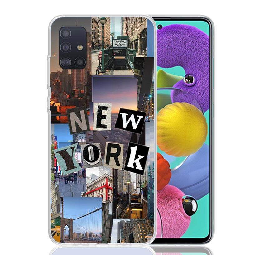 NYC New York City Case Phone Cover for Samsung Galaxy A52 A51 A50 A42 A32 A22 A12 A02S A72 A71 A70 A41 A31 A21S A40 A30S A20E A1