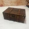 Lockable Wooden Trinket Box with Lock Antique Style Storage Chest for Jewelry Photos Props Display Keepsakes Organiser