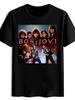 Черная графическая футболка Bon Jovi - Повседневная с круглым вырезом
