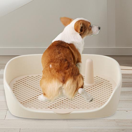 Pet Dog Toilet Portable Pet Lavatory with Protection Wall Potty Training Toilet with Grille Litter Box for Cat Puppy Small Medium Dogs