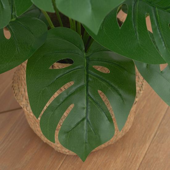 Искусственные растения Monstera Deliciosa, 18 головок, реалистичный домашний офисный стол, центральная часть, искусственные листья, искусственная зелень, украшение для дома и улицы