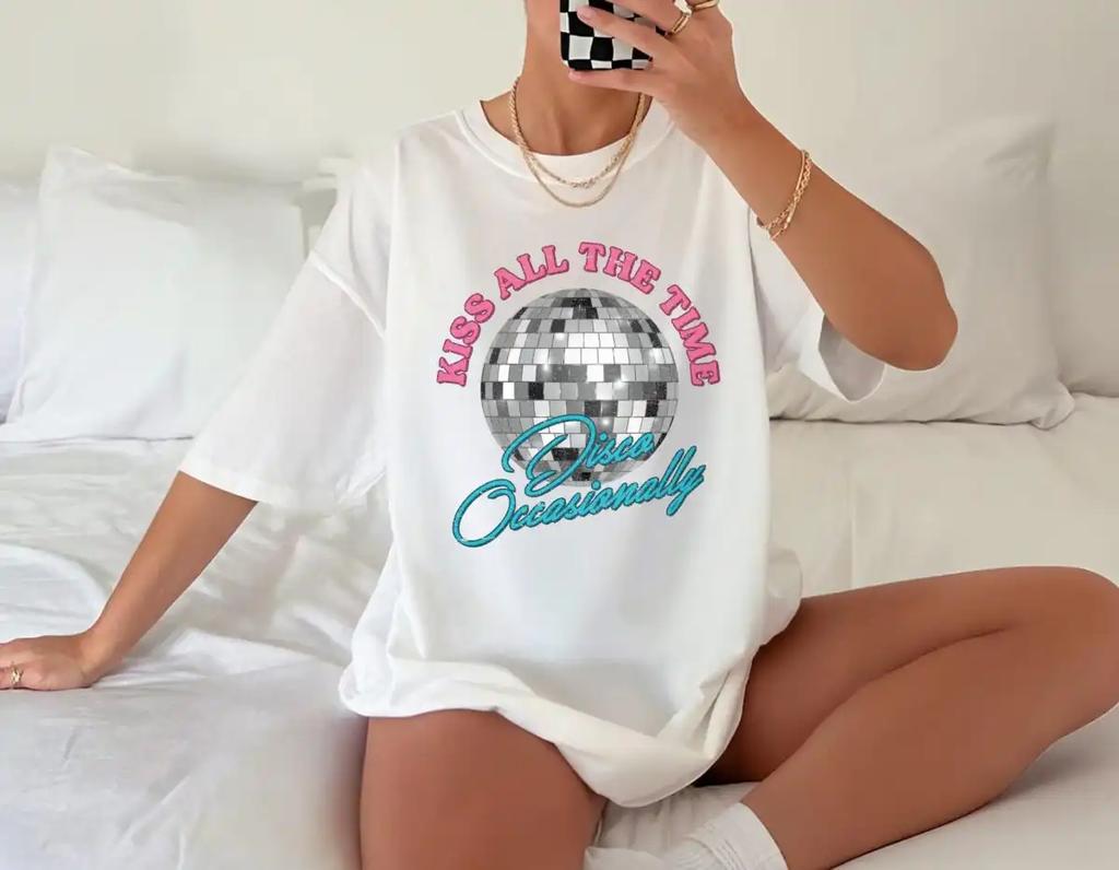 2026 Harry Styles Album Kiss All The Time Disco Occasionally Same Style Print T-shirt Men Women Polyester Summer New Casual Tees