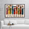 Abstract African Woman Oil Painting On Canvas Posters and Prints Wall Art Portrait Pictures for Living Room Home Decor No Frame