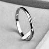 Women Girl Size 3-10 Party Jewelry 2MM Thin Ring Stainless Steel Plain Band Finger Knuckle