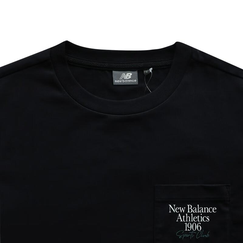 New Balance Ретро Спортивная Коллекция Футболка Мужская Черная 5ED25443-BK
