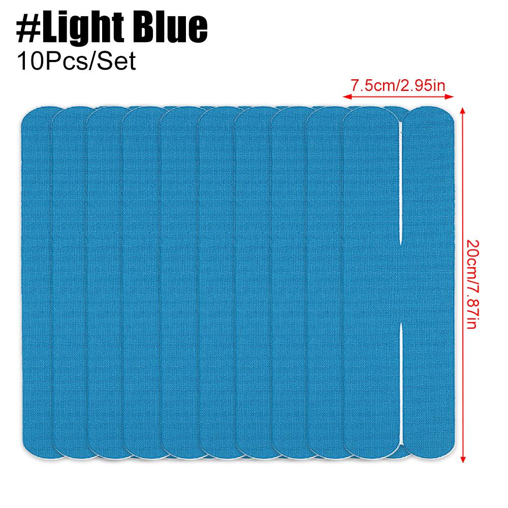 10 шт./набор Предварительно нарезанная кинезиологическая лента для лодыжки, колена, плеча, локтя, коленей для бега - Водостойкая и эластичная, дышащая, гипоаллергенная