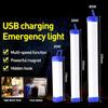 New Multifunction USB Rechargeable Led Light Tube Magnetic Night Market Light Portable Emergency Camping Fishing Night Light