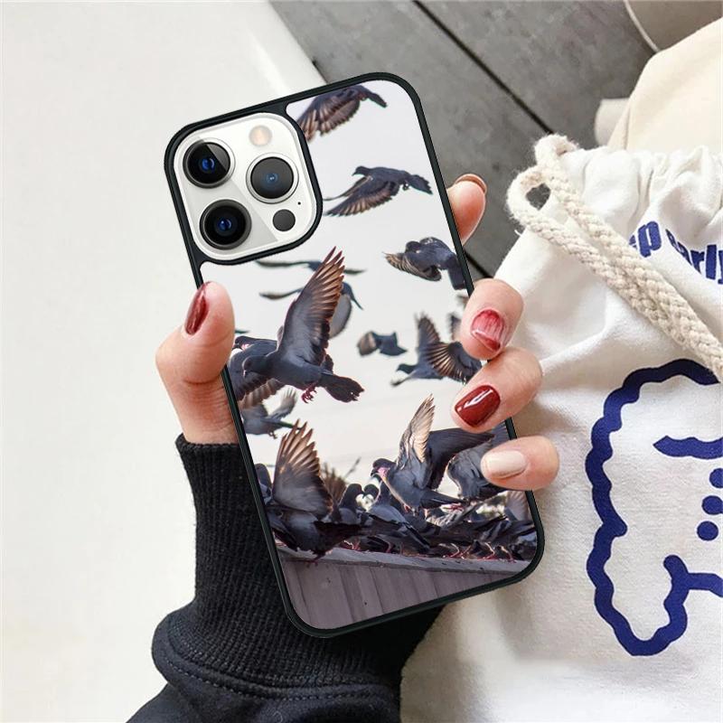 Pigeons Doves Bird Birds Flock Animal Phone Case For iPhone 17 Air 15 16 Cover 11 13 14 Pro Max 12 Plus Max XR