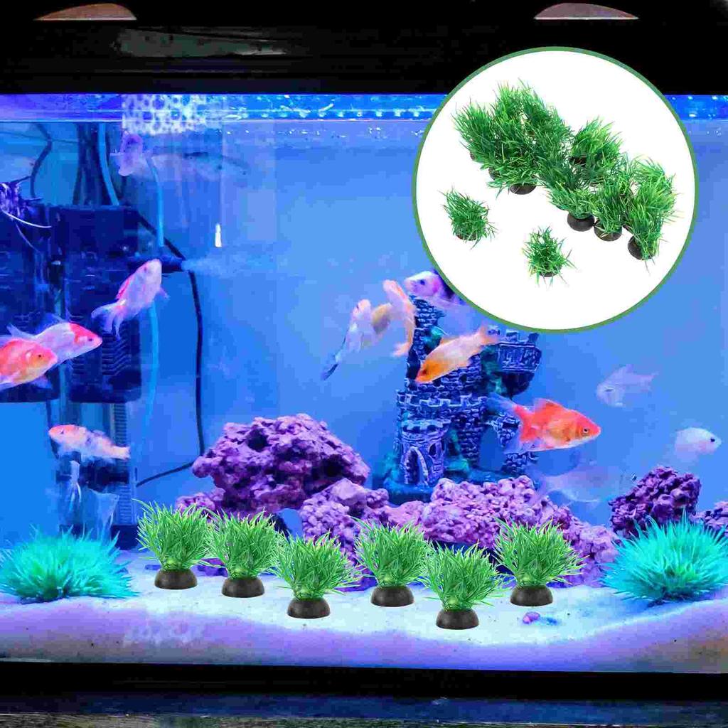 20 Pcs Aquarium Landscaping Plastic Plants for Betta Fish Toy Tank Decorations Accessories
