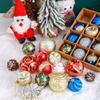 Xmas Tree Ornaments 42/44 Pcs Holiday Decor PVC Glossy Ball Set Christmas Decorations