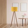 Практичная деревянная ножка штатива, желтый изголовье торшера, угловая лампа для гостиной, спальни