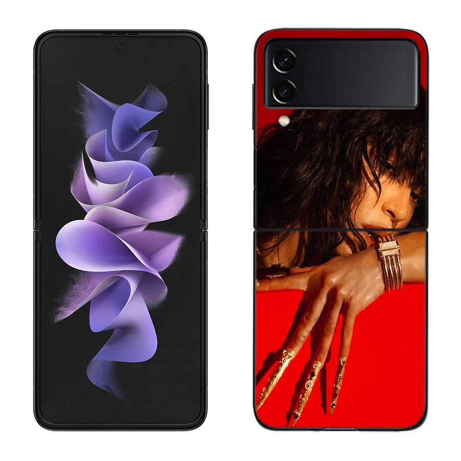 L-Loreen Is It Love Phone Case For Samsung Z Flip 7 6 5G Galaxy Z Flip 5 4 3 Black Hard Cell Cover Luxury PC Shell Coque