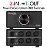XLR сбалансированный аудио конвертер стерео пассивный селекторный переключатель 1(3)-ИН-3(1)-ВЫХОД MC103-Pro (3ВХОД1ВЫХОД)