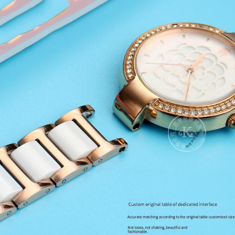 Классический высококачественный керамический ремешок для часов GC MK, модный керамический браслет с насечками для Folli Follie 20*11 мм 18*10 мм 16*8 мм