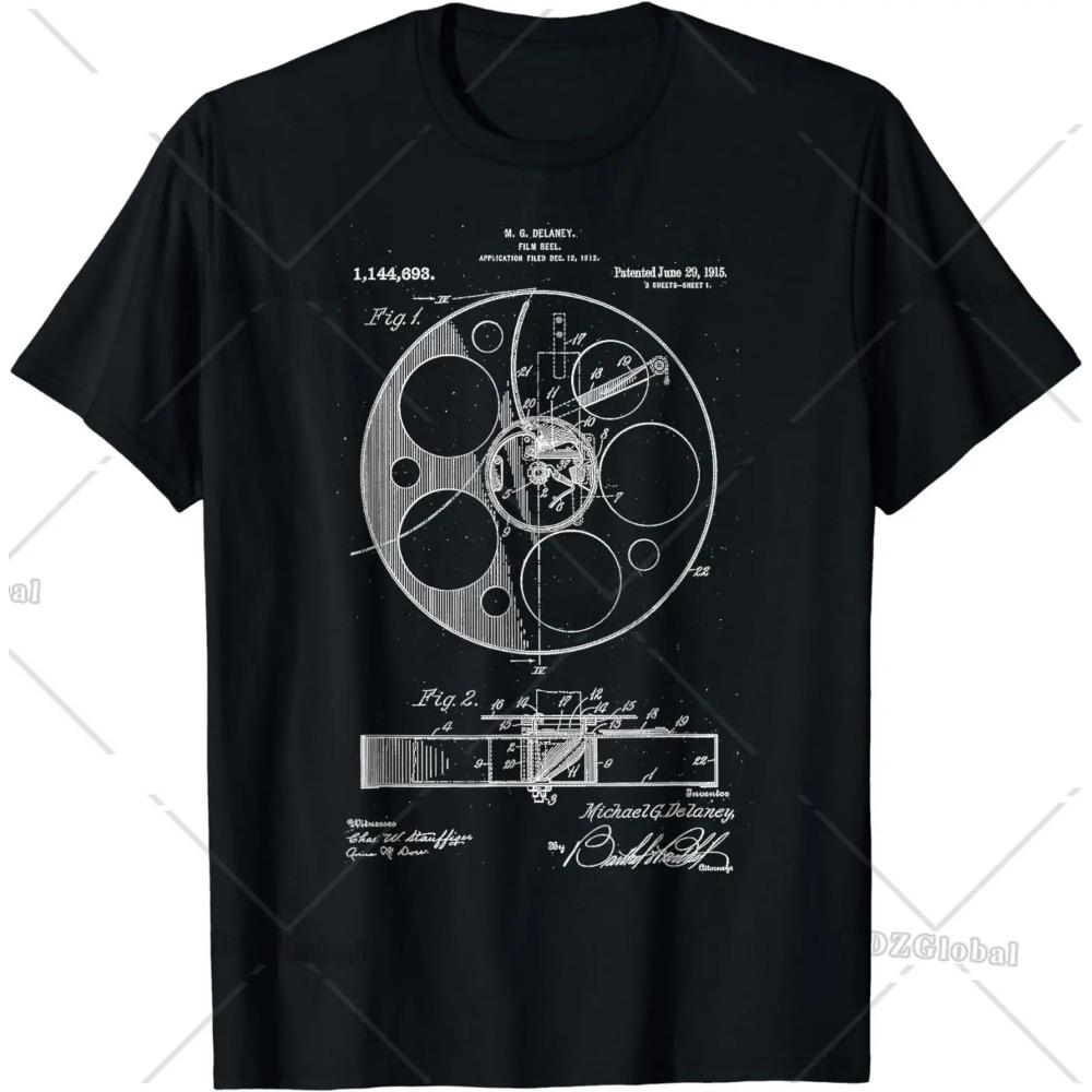 Retro Vintage Camera Filmmaker T-Shirt Film Reel Patent My Body My Choice Graphic T Shirts
