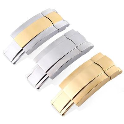 Пряжка ремешка для часов из нержавеющей стали для часов Rolex, пряжка Daytona Green Water Ghost Yacht, 16 мм, застежка для часов, тонкая настройка, кнопка