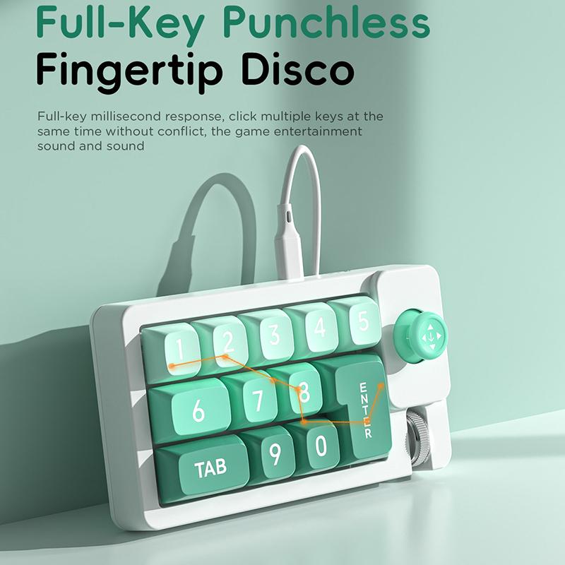 12-клавишная индивидуальная программируемая макрокоманда с полностью горячей заменой механического переключателя RGB-подсветка Numpad игровая мини-клавиатура для Mac Win