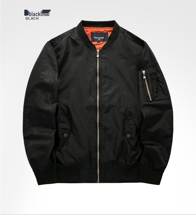 Мужская и женская спортивная куртка-бомбер больших размеров со стойкой - MA01