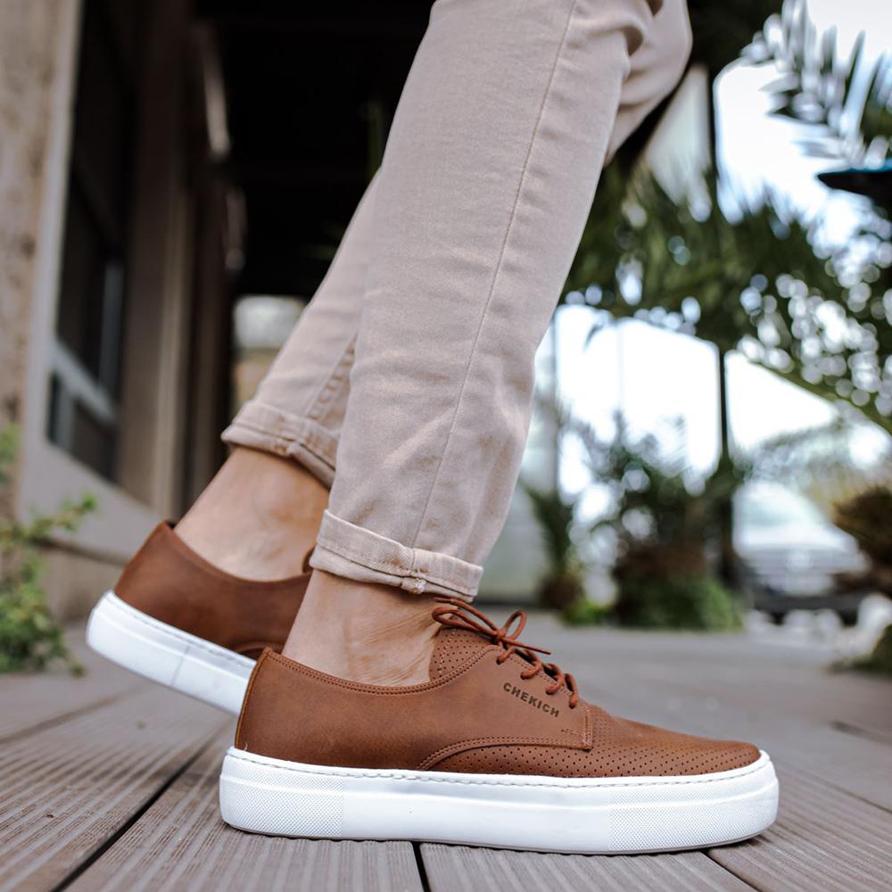 Chekich Мужская обувь Кеды Бордовый красный цвет Искусственная кожа на шнуровке Весенне-летние сезоны Удобная модная спортивная легкая дышащая CH061