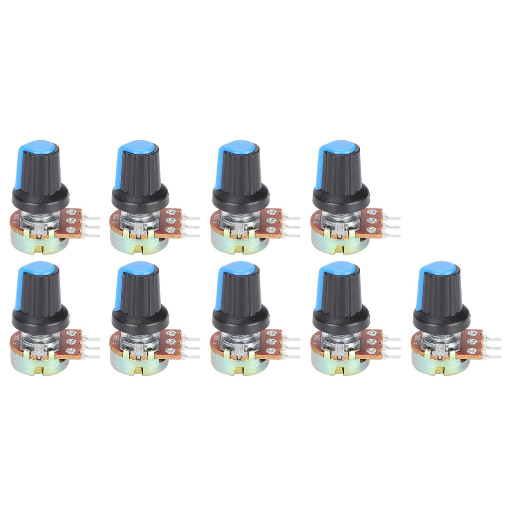 9 шт. металлический линейный поворотный потенциометр B1k 2k 5k 10k 20k 50k 100k 500k 1 м WH148